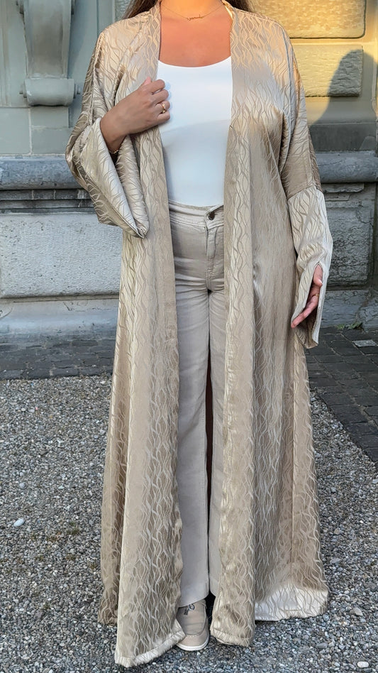 SABRINE Abaya - Champagnergold
